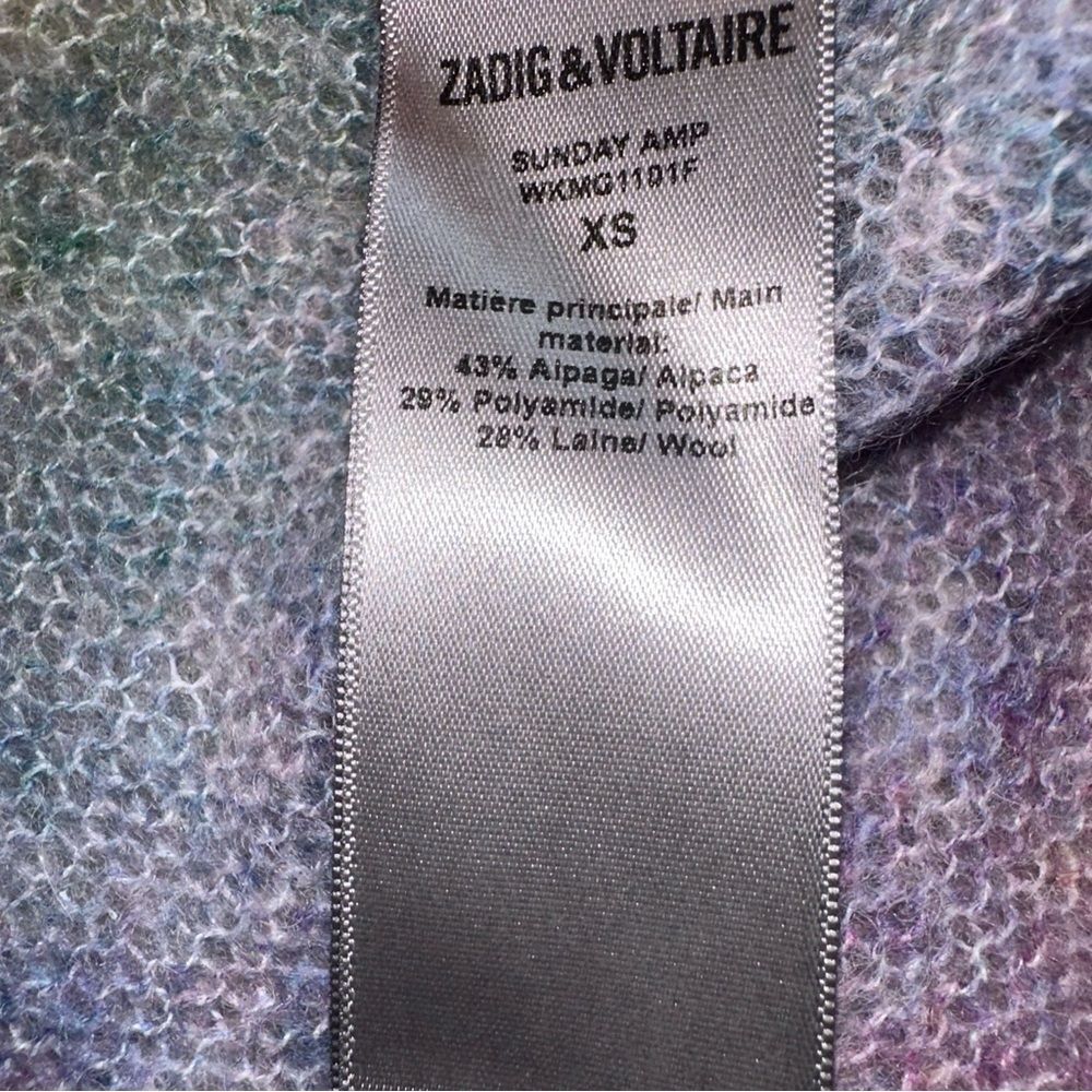 Zadig & Voltaire Multicolored Sunday Sweater Top Size XS $478 NWOT - Picture 10 of 11